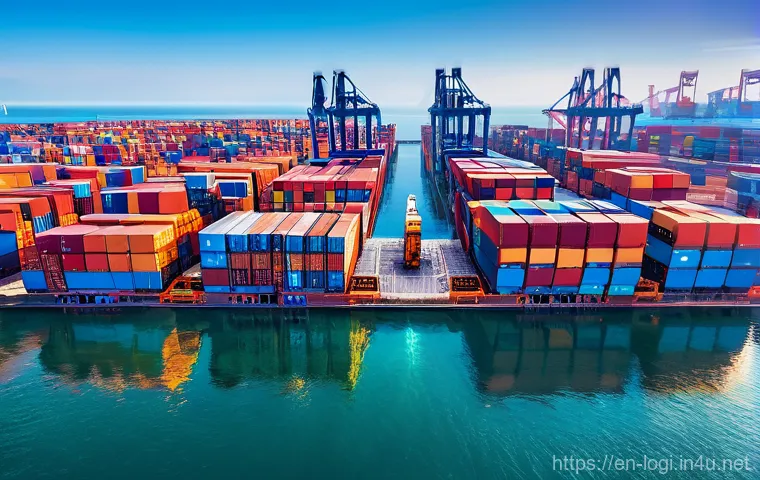 물류정보관리사와 해상 물류 관리 - Here are three detailed image prompts in English, designed to capture the essence of the provided te...