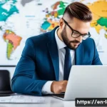 물류정보관리사 자격증과 배송 최적화 전략 - A professional logistics expert confidently reviewing complex supply chain diagrams and digital cert...